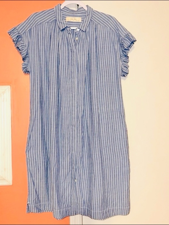 Dresses & Skirts - Isabella Sinclair Anthropologie Piper Blue Striped Shirt Dress